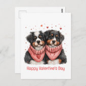 Gelukkige Valentijnsdag Berner Berghonden Briefkaart (Voorkant / Achterkant)