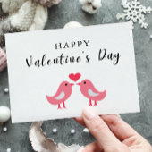 Gelukkige Valentijnsdag Bird Couple Kaart