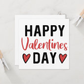 Gelukkige Valentijnsdag // Blank Valentijnsdag Kaart (Voorkant / Achterkant in situ)