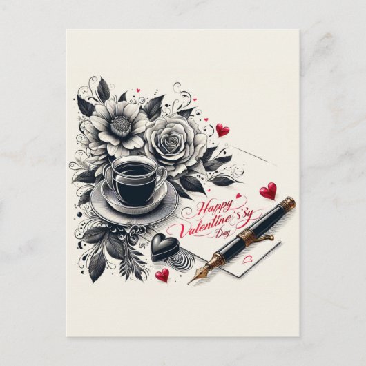 Gelukkige Valentijnsdag Briefkaarten (Voorkant)