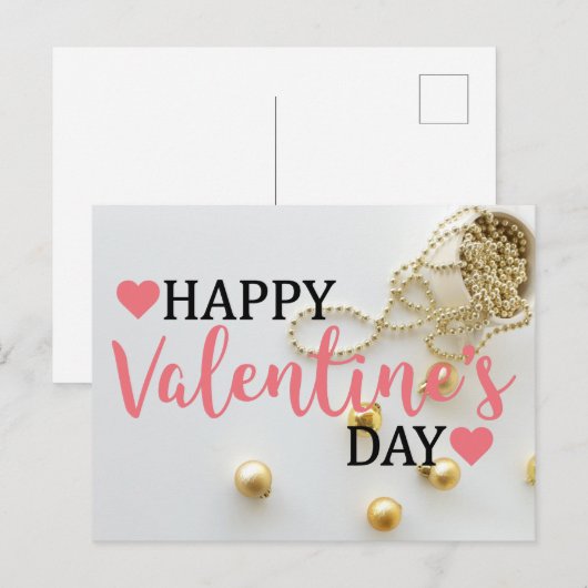 Gelukkige Valentijnsdag cadeaubon Briefkaart (Voorkant / Achterkant)
