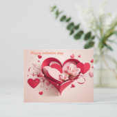 Gelukkige valentijnsdag cadeaubon briefkaart (Staand voorkant)