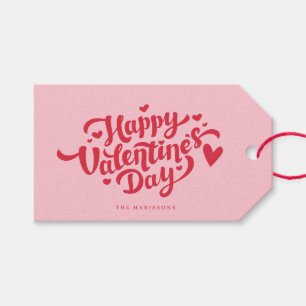 Gelukkige Valentijnsdag Cadeaubonnen Cadeaulabel