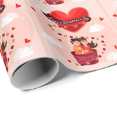 Gelukkige Valentijnsdag  Cadeaupapier (Rol Hoek)