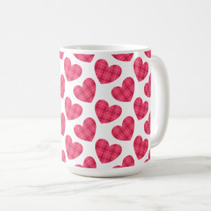 Gelukkige Valentijnsdag chic roze harten Koffiemok
