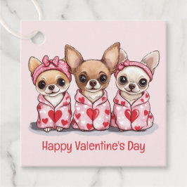 Gelukkige Valentijnsdag Chihuahua honden Bedankjes Labels
