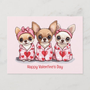 Gelukkige Valentijnsdag Chihuahua honden Briefkaart