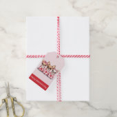 Gelukkige Valentijnsdag Chihuahua honden Cadeaulabel (Met Touw)