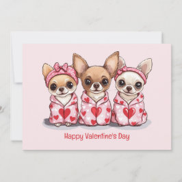 Gelukkige Valentijnsdag Chihuahua honden Feestdagenkaart