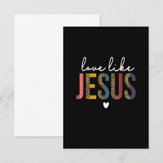 Gelukkige Valentijnsdag Christelijke Luipaard Lief Kaart (Voorkant / Achterkant)