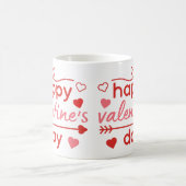 Gelukkige Valentijnsdag citaat met harten 1 Koffiemok (Center)