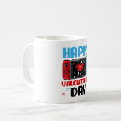 Gelukkige Valentijnsdag Controller Video Game Hart Koffiemok (Voorkant links)