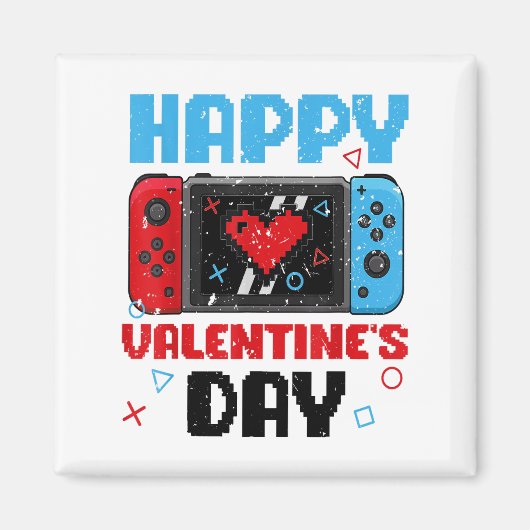 Gelukkige Valentijnsdag Controller Video Game Hart Magneet (Voorkant)