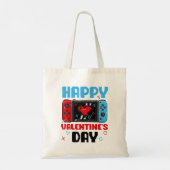 Gelukkige Valentijnsdag Controller Video Game Hart Tote Bag (Achterkant)