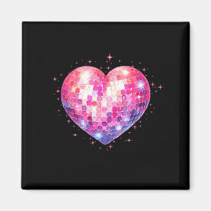 Gelukkige Valentijnsdag Coquette Roze Disco Bal Ha Magneet
