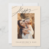 Gelukkige Valentijnsdag crème Valentijn kaart (Voorkant)