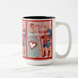 Gelukkige Valentijnsdag Dad Cup Tweekleurige Koffiemok
