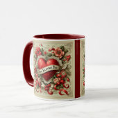 Gelukkige Valentijnsdag, decoratief ontwerp, Mok (Voorkant links)