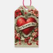 Gelukkige Valentijnsdag decoratieve illustratie Cadeaulabel (Achterkant)