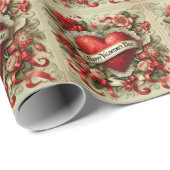 Gelukkige Valentijnsdag decoratieve illustratie Cadeaupapier (Rol Hoek)
