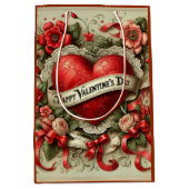 Gelukkige Valentijnsdag decoratieve illustratie Medium Cadeauzakje (Voorkant)