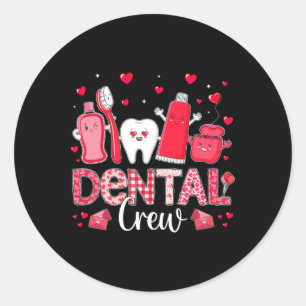 Gelukkige Valentijnsdag Dental Crew Love Dental As Ronde Sticker