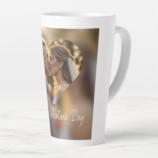 Gelukkige Valentijnsdag design Latte Mok (Rechterhoek)