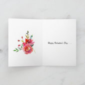 Gelukkige Valentijnsdag die BloemenKaart 2 Kaart (Binnen)