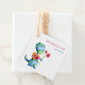 Gelukkige Valentijnsdag Dinosaurus Kinder Bedankjes Labels (In situ)