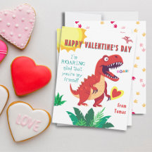 Gelukkige Valentijnsdag Dinosaurus Valentijnse Kaa
