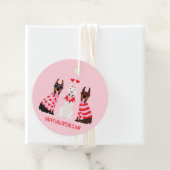 Gelukkige Valentijnsdag Dobermann Honden Bedankjes Labels (In situ)