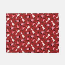 Gelukkige Valentijnsdag Dobermann Honden Deurmat