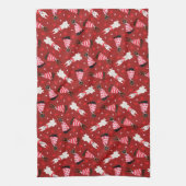 Gelukkige Valentijnsdag Dobermann Honden Theedoek (Verticaal)