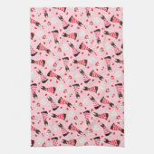 Gelukkige Valentijnsdag Dobermann Honden Theedoek (Verticaal)