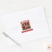 Gelukkige Valentijnsdag Duitse herdershonden Vierkante Sticker (Envelop)