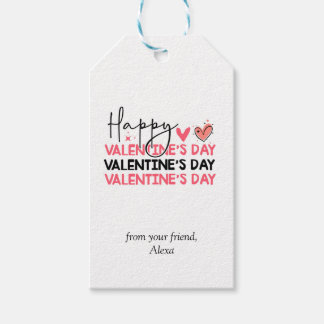 Gelukkige Valentijnsdag, Eenvoudig cadeau label, L Cadeaulabel