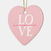 Gelukkige Valentijnsdag Elegante liefde Romantisch Keramisch Ornament (Links)