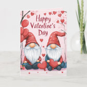 Gelukkige Valentijnsdag Elf's met harten Kaart (Voorkant)