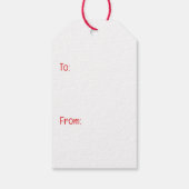 Gelukkige Valentijnsdag Engelse Bulldog Cadeaulabel (Achterkant)