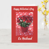 Gelukkige Valentijnsdag ex-man kaart (Gele Bloem)