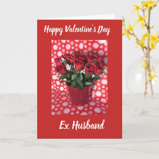 Gelukkige Valentijnsdag ex-man kaart (Gele Bloem)