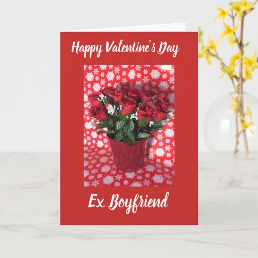 Gelukkige Valentijnsdag ex-vriend kaart (Gele Bloem)