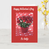 Gelukkige Valentijnsdag ex-vrouw kaart (Gele Bloem)