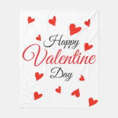Gelukkige Valentijnsdag Fleece Deken (Voorkant)