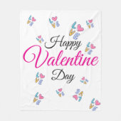 Gelukkige Valentijnsdag Fleece Deken (Voorkant)
