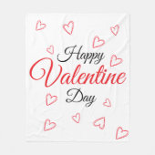 Gelukkige Valentijnsdag Fleece Deken (Voorkant)