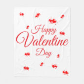 Gelukkige Valentijnsdag Fleece Deken (Voorkant)
