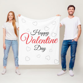 Gelukkige Valentijnsdag Fleece Deken