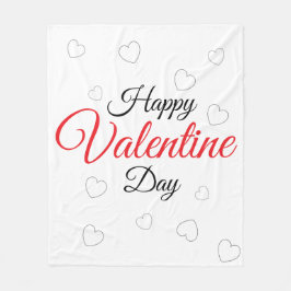 Gelukkige Valentijnsdag Fleece Deken