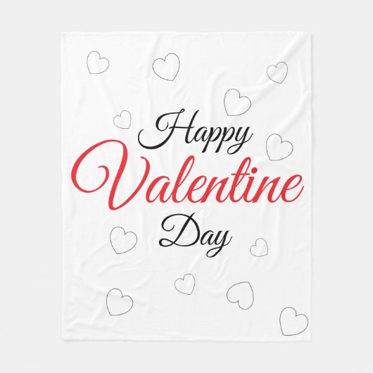 Gelukkige Valentijnsdag Fleece Deken (Voorkant)